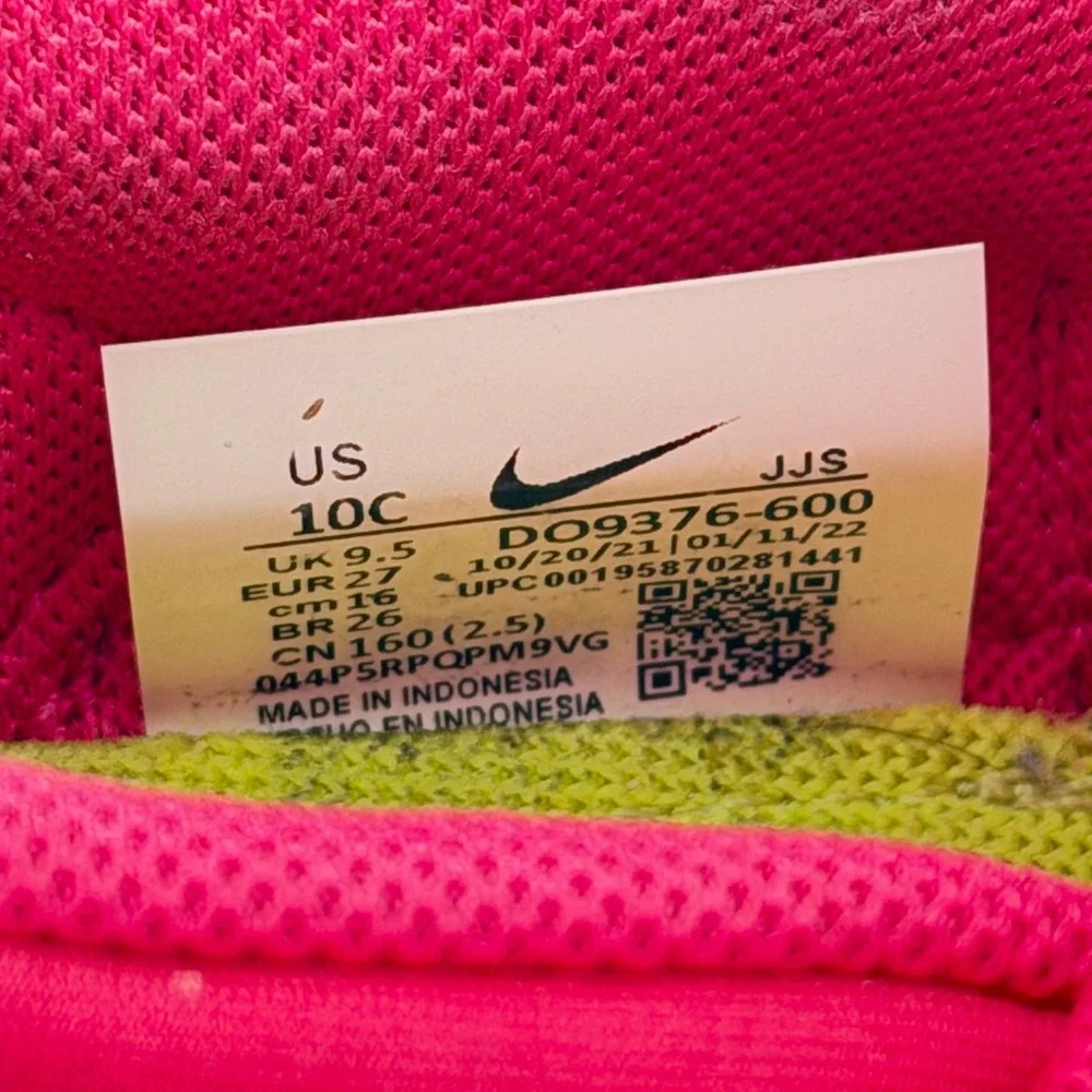 Nike Dynamo‎ Go Toddler Sneakers Strawberry Pink Red Slip-On Size 10C